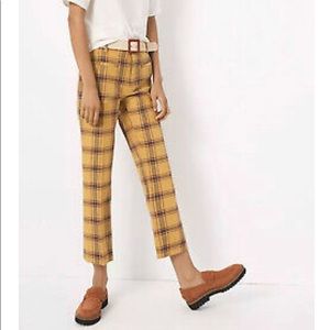 Anthropologie- Slim Plaid Pant - Womens 4